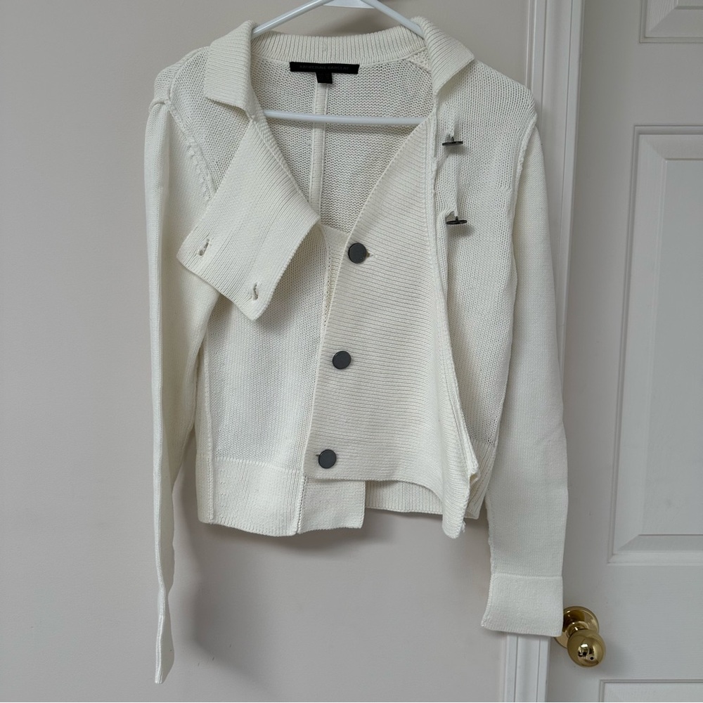 Katherine Barclay 100% cotton asymmetric cardigan size M